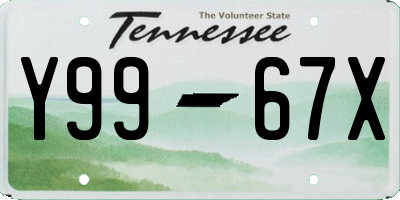 TN license plate Y9967X