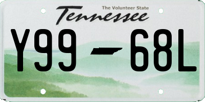 TN license plate Y9968L