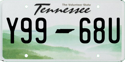 TN license plate Y9968U