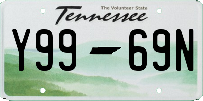 TN license plate Y9969N