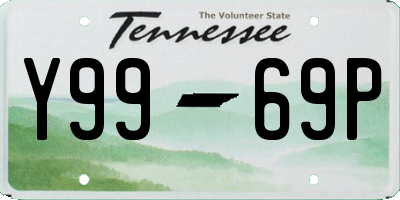 TN license plate Y9969P