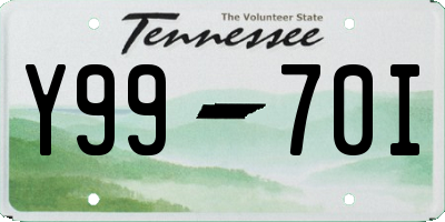 TN license plate Y9970I