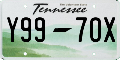 TN license plate Y9970X