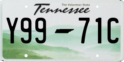 TN license plate Y9971C