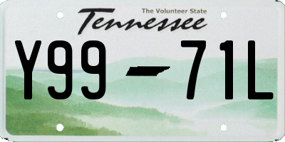 TN license plate Y9971L