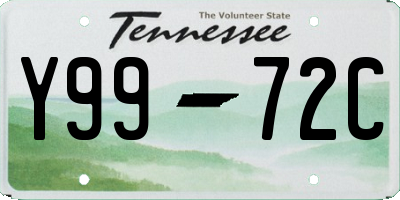 TN license plate Y9972C