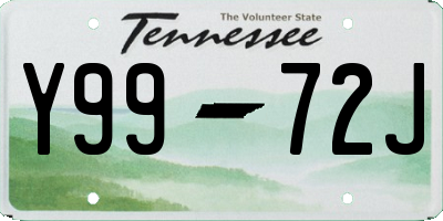 TN license plate Y9972J
