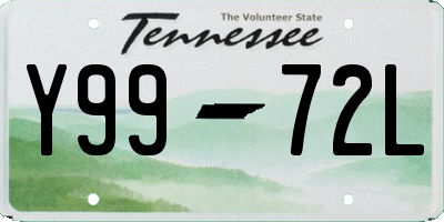 TN license plate Y9972L