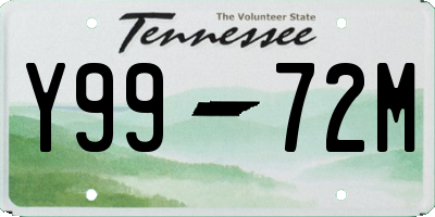 TN license plate Y9972M