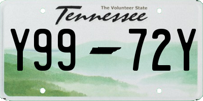 TN license plate Y9972Y