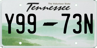 TN license plate Y9973N