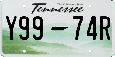 TN license plate Y9974R