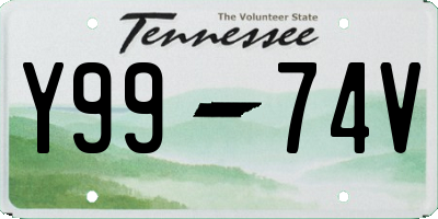 TN license plate Y9974V