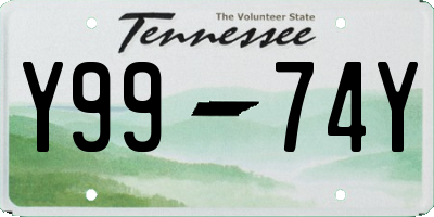 TN license plate Y9974Y