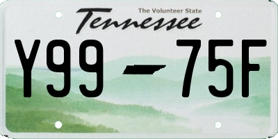 TN license plate Y9975F