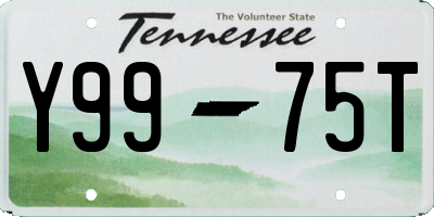 TN license plate Y9975T