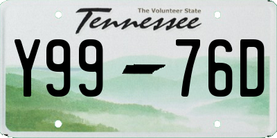 TN license plate Y9976D