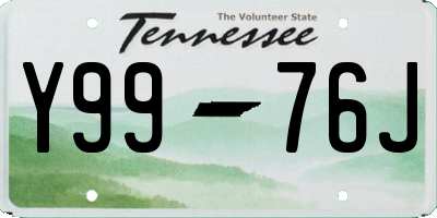 TN license plate Y9976J