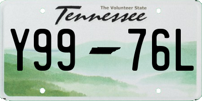 TN license plate Y9976L