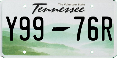 TN license plate Y9976R
