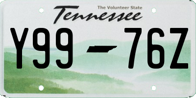 TN license plate Y9976Z