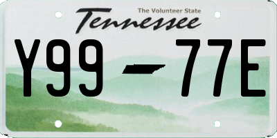 TN license plate Y9977E