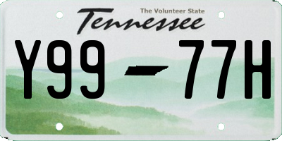 TN license plate Y9977H