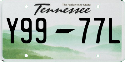 TN license plate Y9977L
