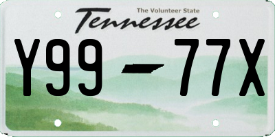 TN license plate Y9977X