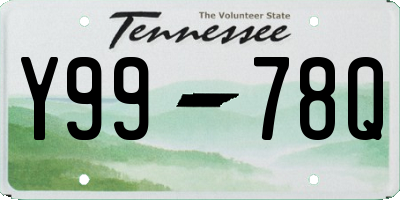 TN license plate Y9978Q