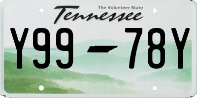TN license plate Y9978Y