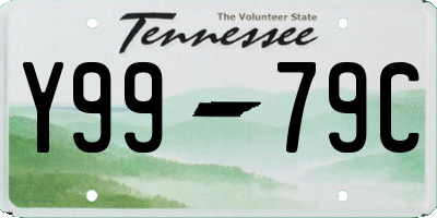 TN license plate Y9979C