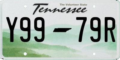 TN license plate Y9979R