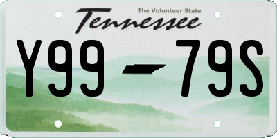 TN license plate Y9979S