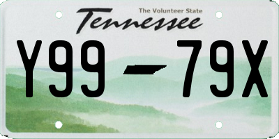 TN license plate Y9979X