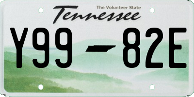 TN license plate Y9982E