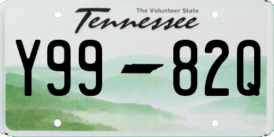 TN license plate Y9982Q