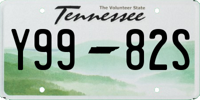 TN license plate Y9982S