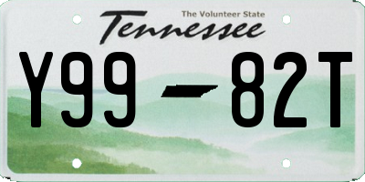 TN license plate Y9982T