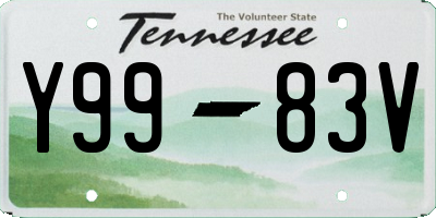 TN license plate Y9983V