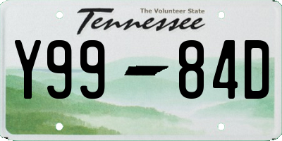 TN license plate Y9984D