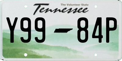 TN license plate Y9984P