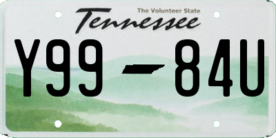 TN license plate Y9984U
