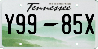 TN license plate Y9985X