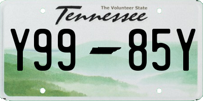 TN license plate Y9985Y