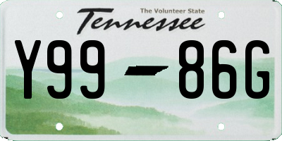 TN license plate Y9986G