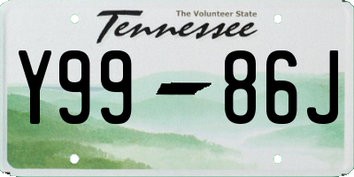 TN license plate Y9986J