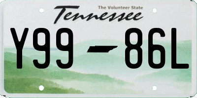TN license plate Y9986L
