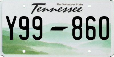 TN license plate Y9986O