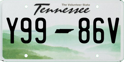 TN license plate Y9986V